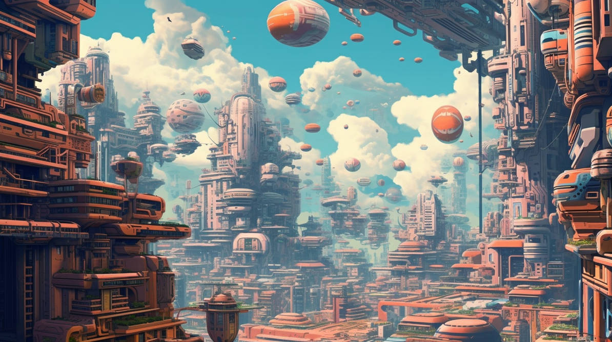 Futuristic city in the sunlight 2 by MHoltsmeier on DeviantArt