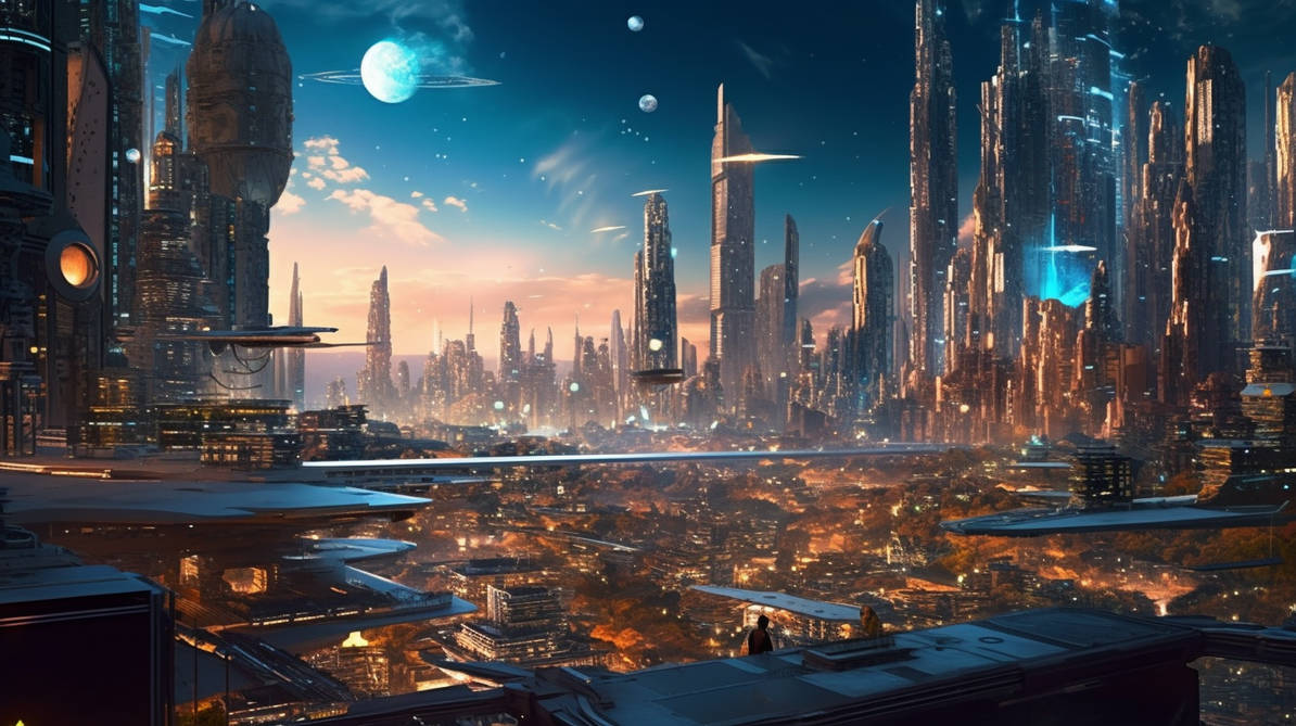 Blue Sci-Fi city 2 by MHoltsmeier on DeviantArt