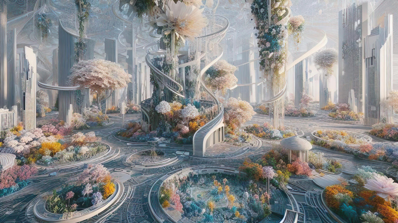 Virtual Floral Fantasia: AI-Generated Realms by MHoltsmeier on