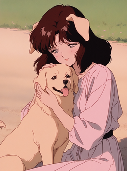 Dog Girl Sailor Moon animation Style