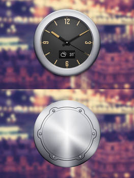 Clock widget II front and black