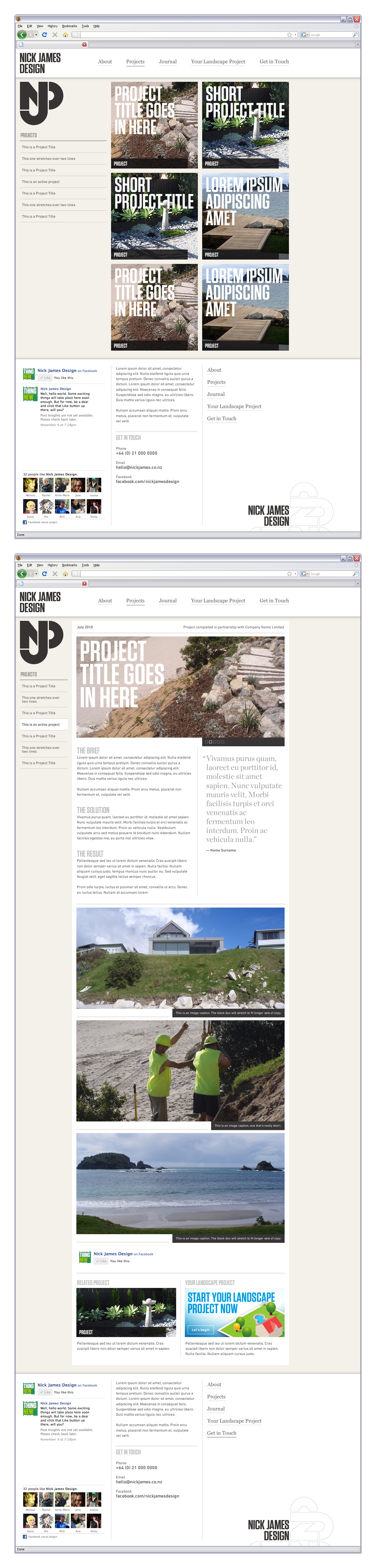 Nick James Design Website Design Projects