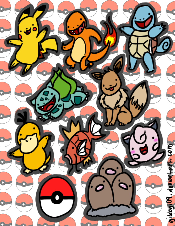 pokemon sticker sheet by gibby109 on DeviantArt