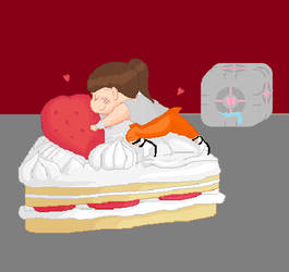 CHELL LOVES CAKE MORE THAN THE CUBE