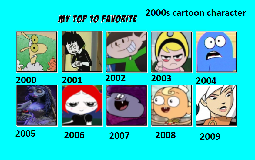 My Top 10 Favorite 2000s Cartoon Characters by salioranimations on DeviantArt My Top 10 Favorite 2000s Cartoon Characters by salioranimations on DeviantArt