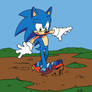 Sonic in Mud by Tracy Yardley (Commission p1)
