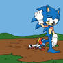 Sonic in Mud by Tracy Yardley (Commission p6)