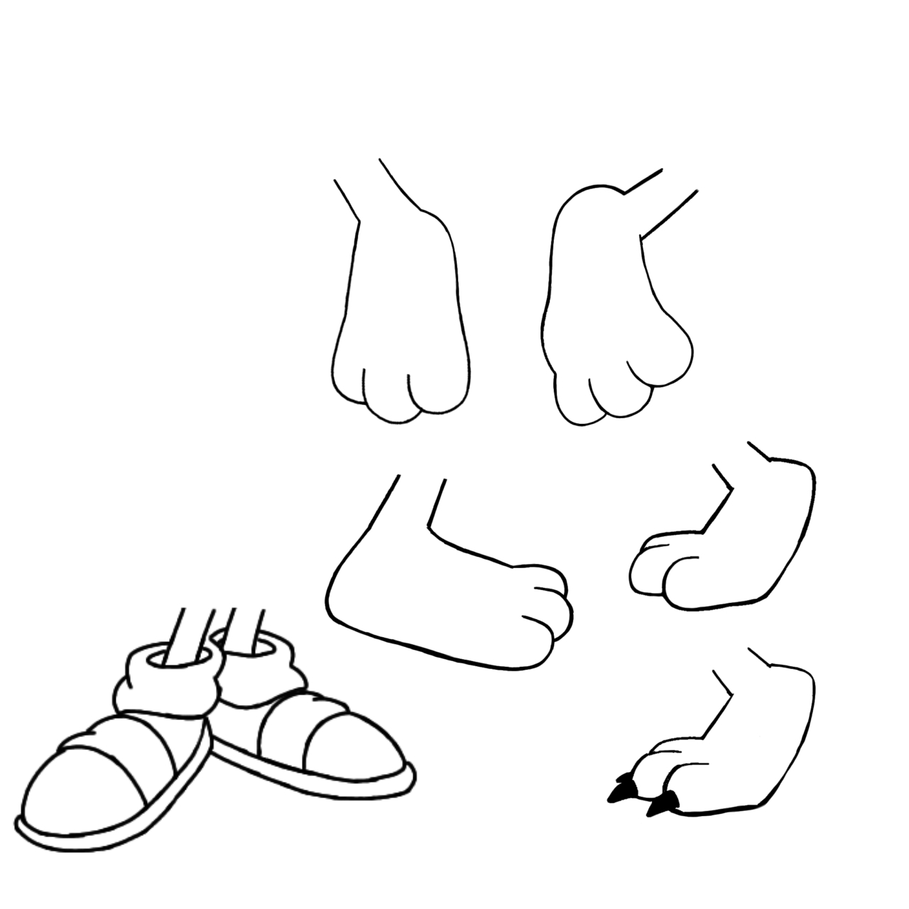 Drawing Sonic Feet