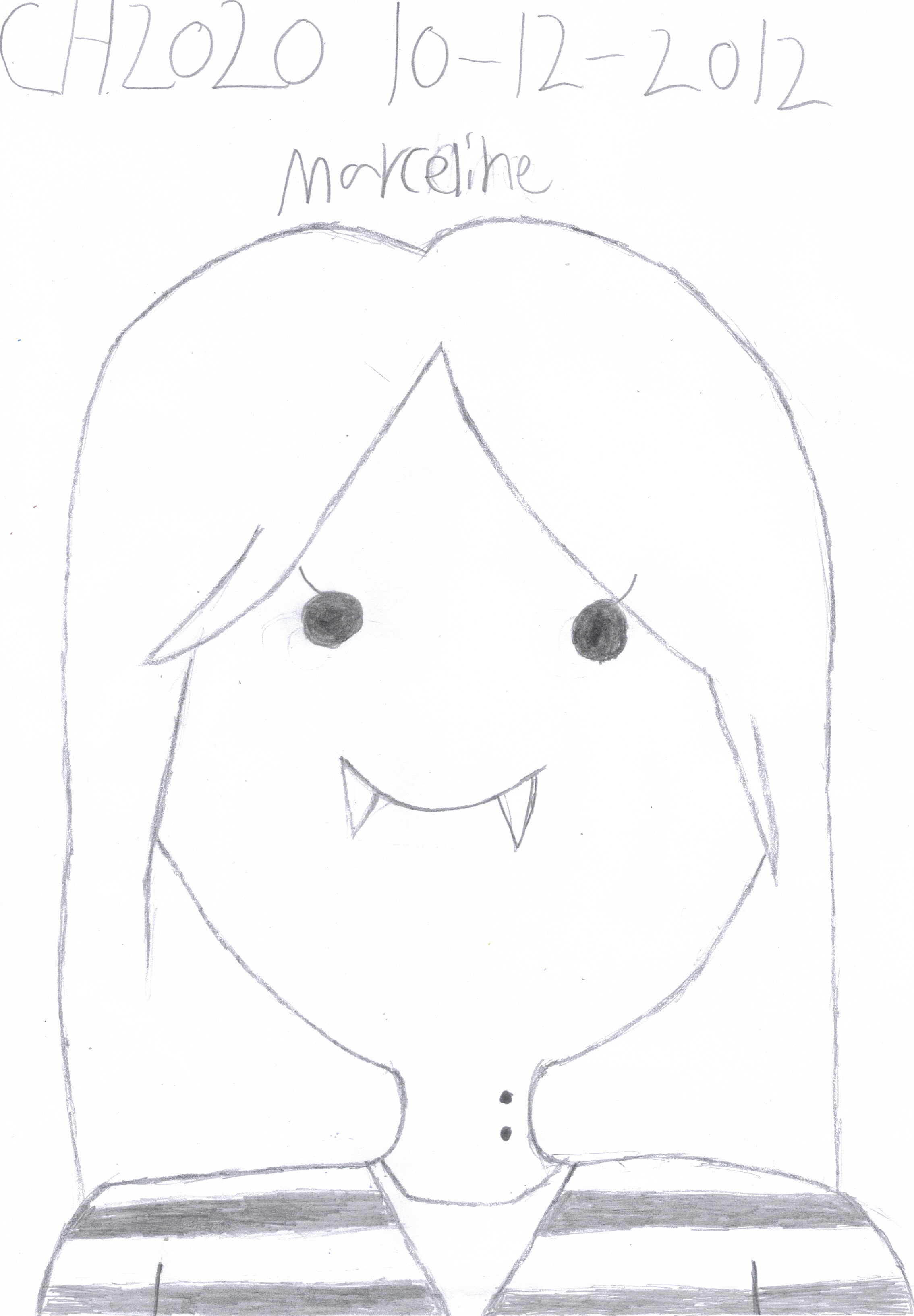 A sketch of Marceline From Adventure Time 10/12/12