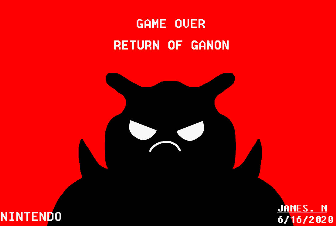Game Over Return of Ganon Zelda II redraw (by JMM) by cvgwjames on