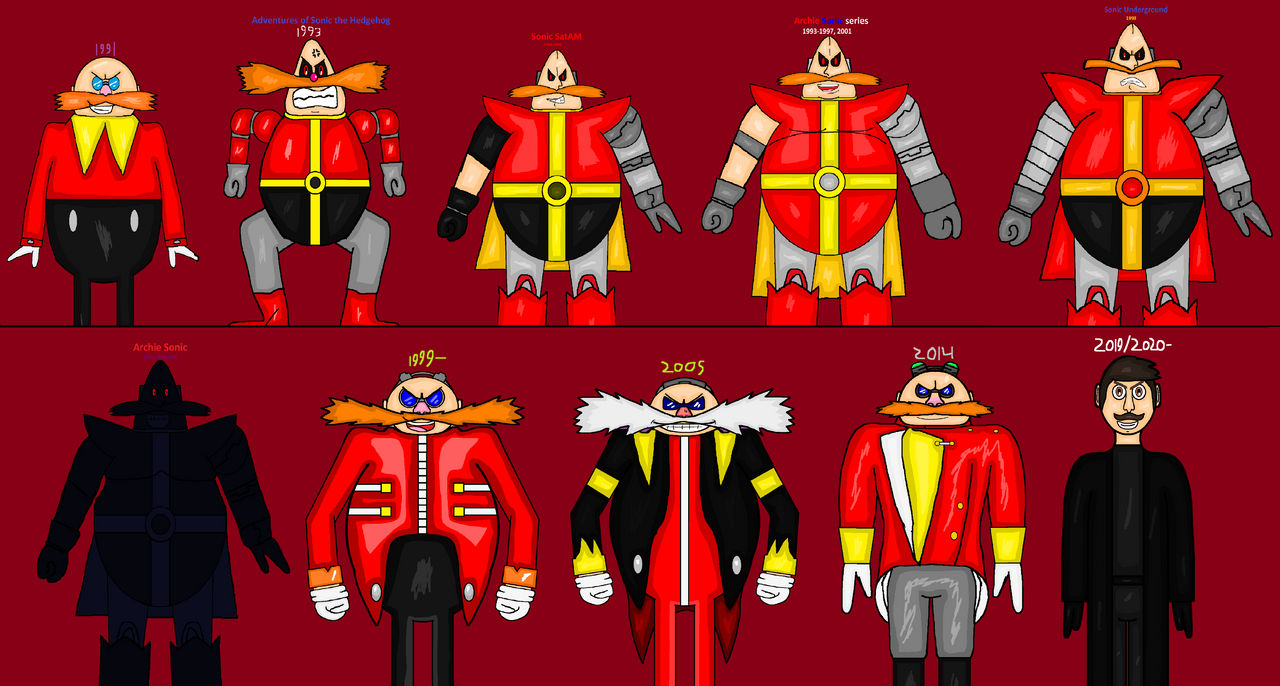 Evolution of Doctor Ivo 'Eggman' Robotnik (by me) by cvgwjames on DeviantArt Evolution of Doctor Ivo 'Eggman' Robotnik (by me) by cvgwjames on DeviantArt