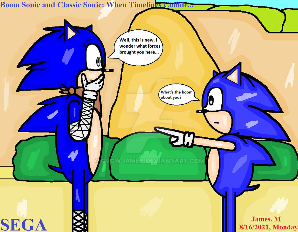 Boom Sonic meets Classic Sonic (by James M) by cvgwjames on DeviantArt
