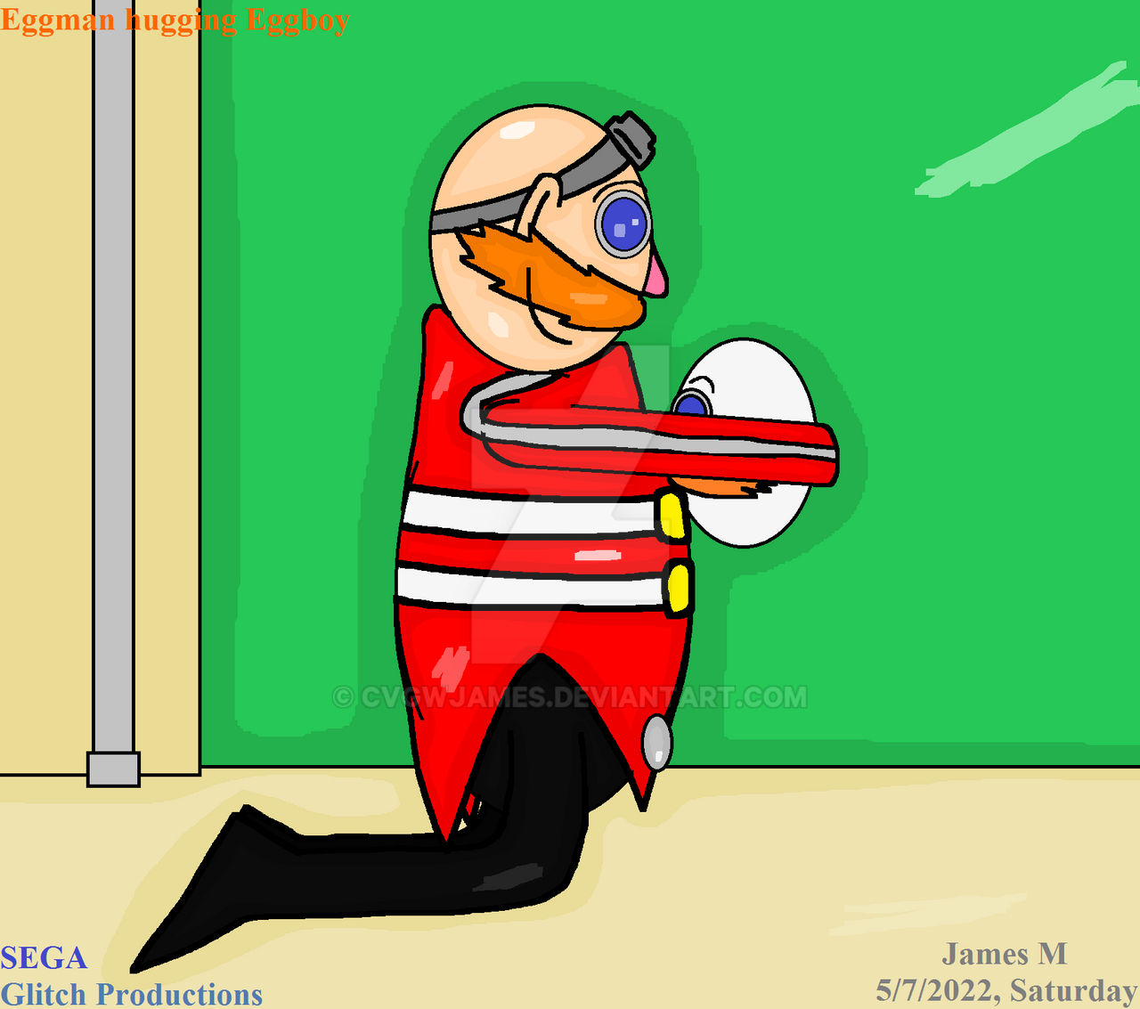 Starved Eggman gets Eggman's turkey (by James M) by cvgwjames on DeviantArt