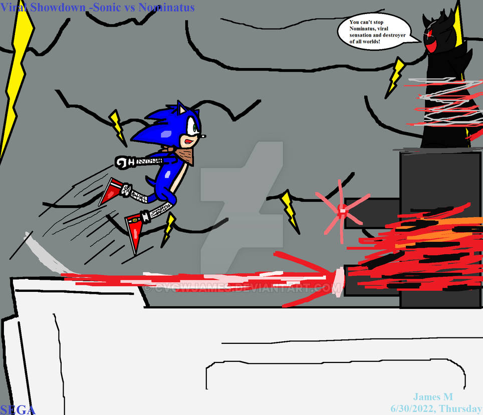 Sonic vs Nominatus: A Viral Showdown (by James M) by cvgwjames on ...