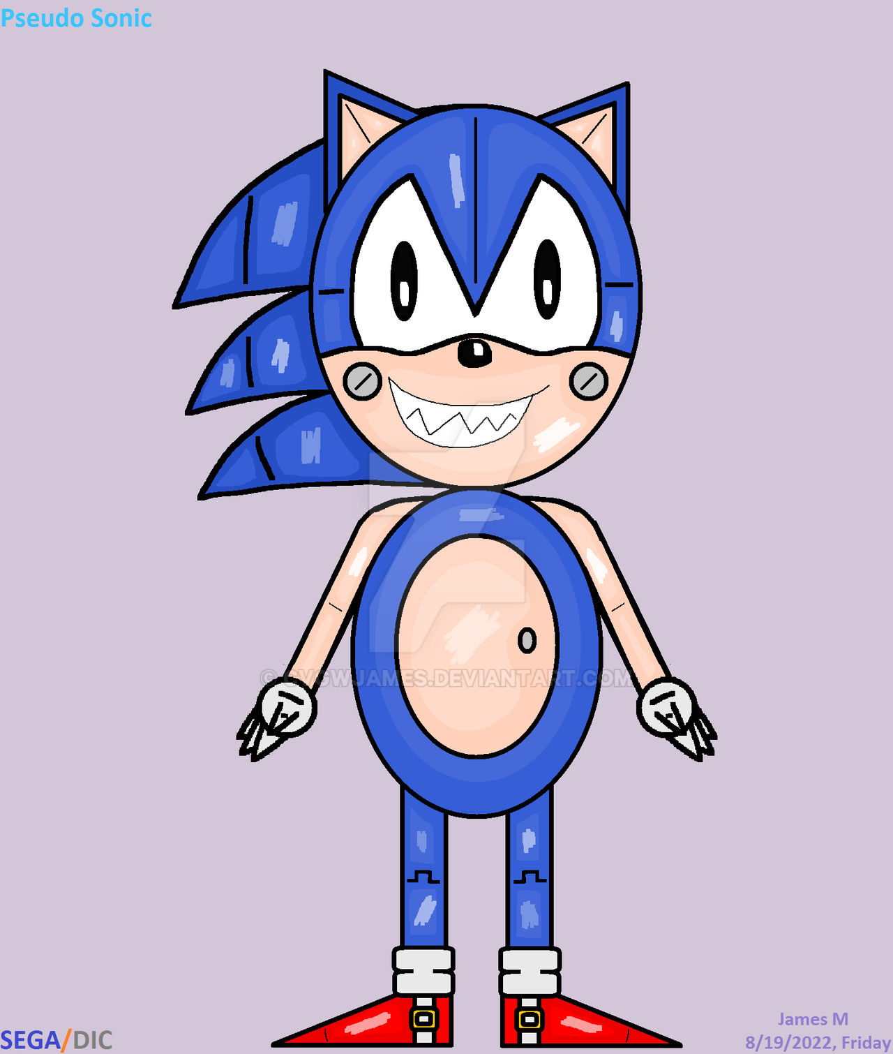 Pseudo Sonic (by James M) by cvgwjames on DeviantArt
