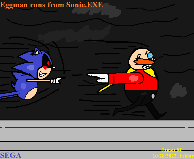 Starved Eggman comes after Yacker (by James M) by cvgwjames on