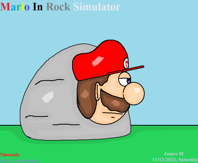 Mario as a rock in a rock simulator -SMG4 redraw by cvgwjames on DeviantArt