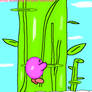 Kirby ascending the giant beanstalk (by James M)