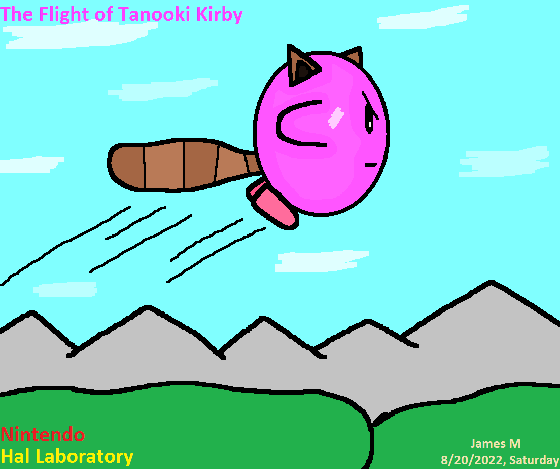 The Flight of Tanooki Kirby (by James M) by cvgwjames on DeviantArt