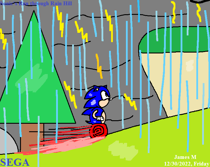 Sonic's Run through Rain Hill (by James M) by cvgwjames on DeviantArt
