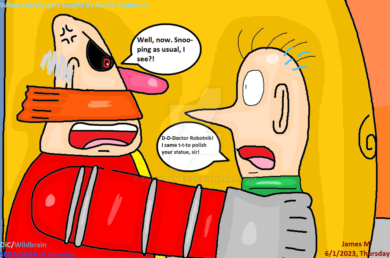 Snively AoSTH Robotnik catches Snively in his universe by cvgwjames on DeviantArt