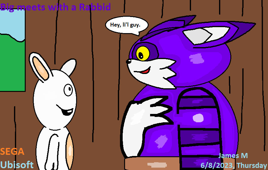 Rabbids Vs Rabbits Deviantart Big's meeting with a Rabbid (by James M) by cvgwjames on DeviantArt