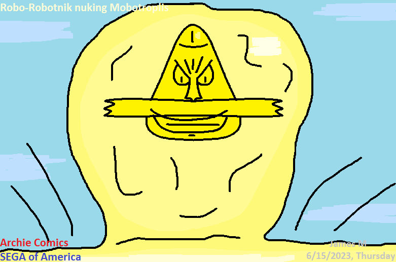 Robo-Robotnik nuking Mobotroplis (by James M) by cvgwjames on DeviantArt