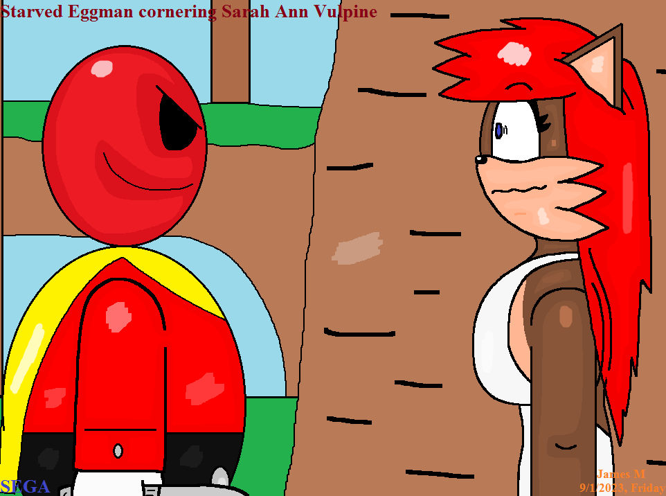 Starved Eggman gets Eggman's turkey (by James M) by cvgwjames on DeviantArt