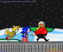 Sonic and Tails chase the Eggman -S3K redraw-