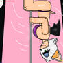 Rouge the Bat pole-dancing