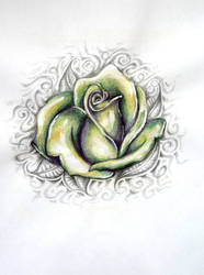Green Rose Tattoo Design