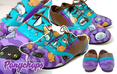 Purple Kitty Brogues