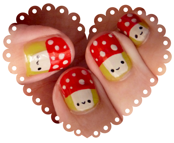 Mushrooms Nail Art