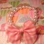 pink bow pearl bracelet