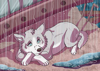 I hear the rain by RUNNINGWOLF-MIRARI