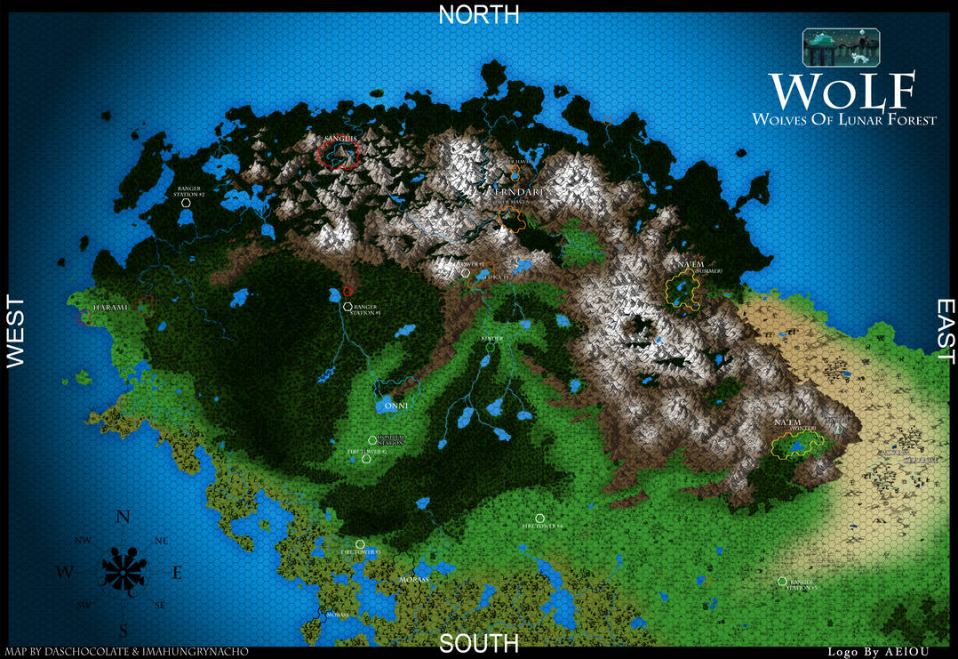 Wolves of Lunar Forest - Sanctuary Territory Map