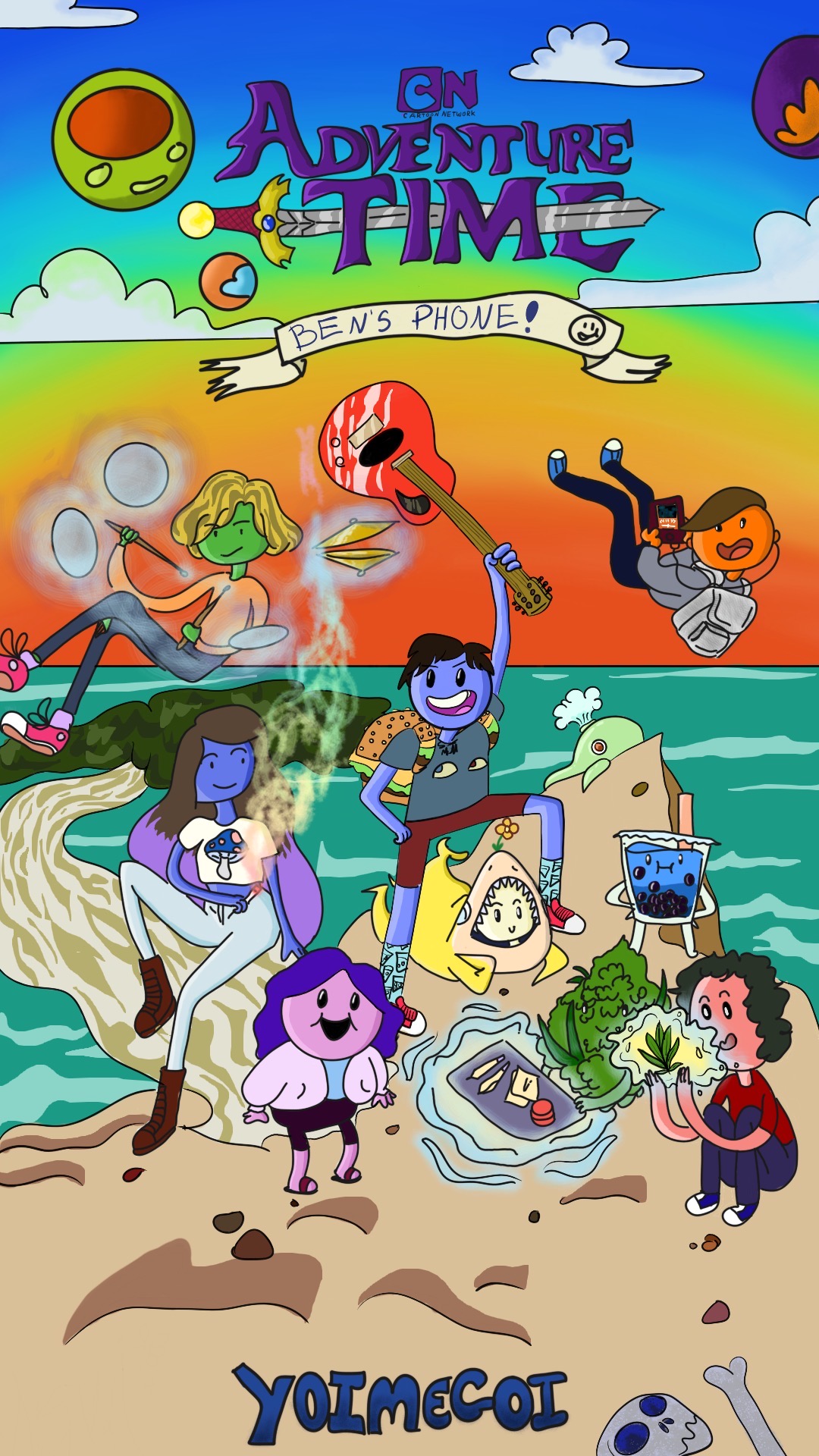 Adventure Time Lock Screen for a Friend :) by celladoodles on DeviantArt