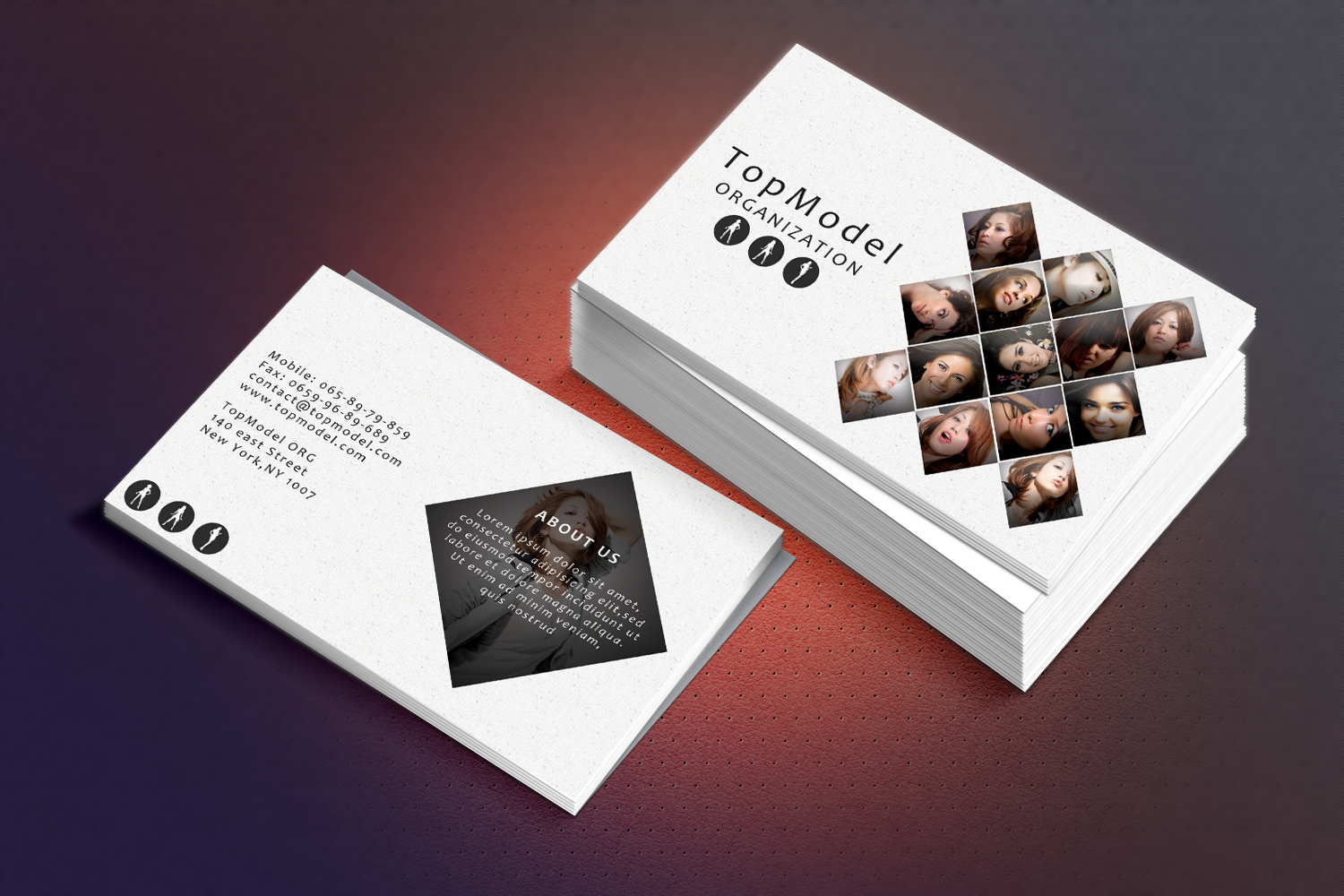 Photoshop free business card PSD TopModel