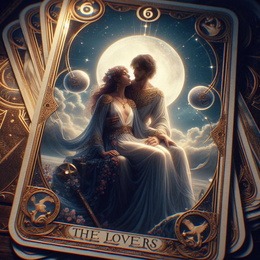 Tarot Card: The Lovers by ColossalSea0 on DeviantArt