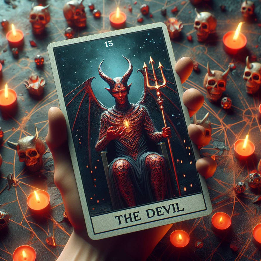 Artistic depiction of The Devil tarot card by ColossalSea0 on DeviantArt