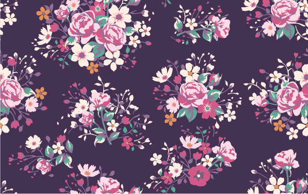 seamless vintage rose pattern
