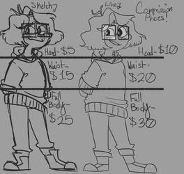 CommissionPrices 1/2 of My Commission Sheet