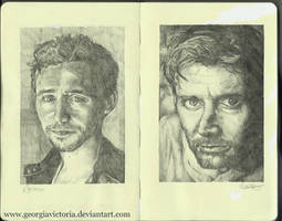 Moleskine: Hiddleston and Tennant.