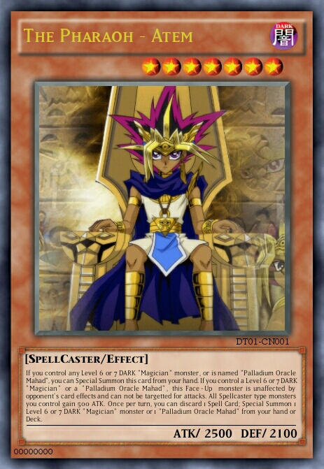 yugioh atem card Playmat/XL Mousepad | Pharoah from Yu-Gi-Oh (YGO) This weeks ShowCase Card (In