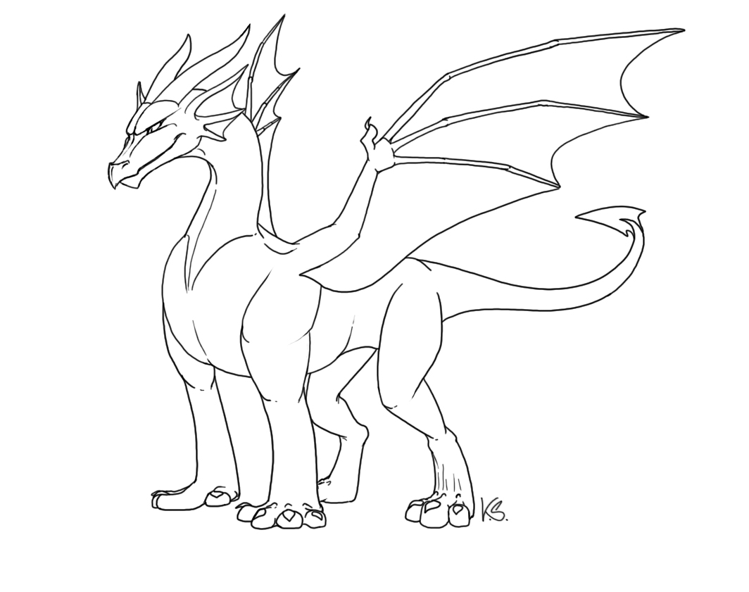 Free Dragon Outlines II