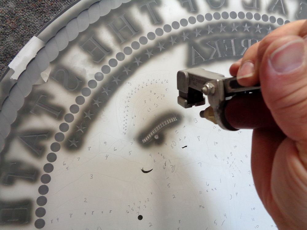 Sandblasting-great-seal-CA-masked