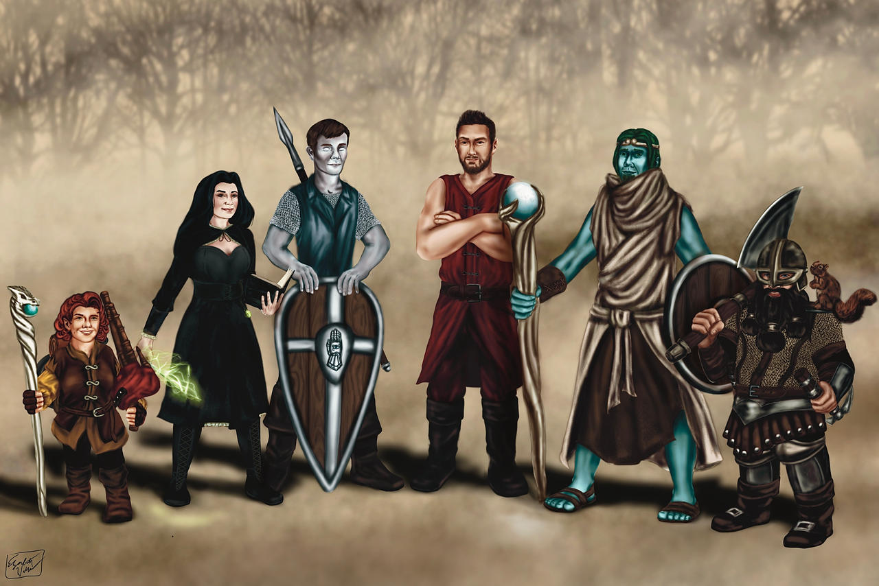 Dnd Point Group Example DnD group portrait by NerdyLizard5 on DeviantArt