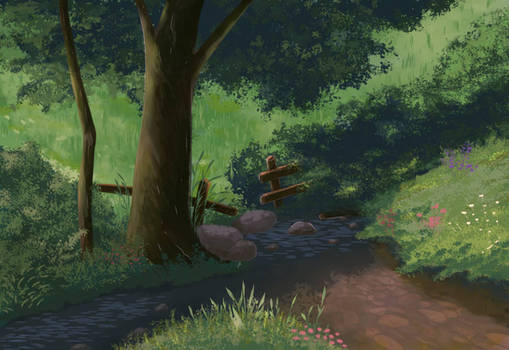Background art studio ghibli style