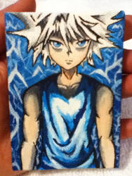 Tiny canvas art Killua finished painting