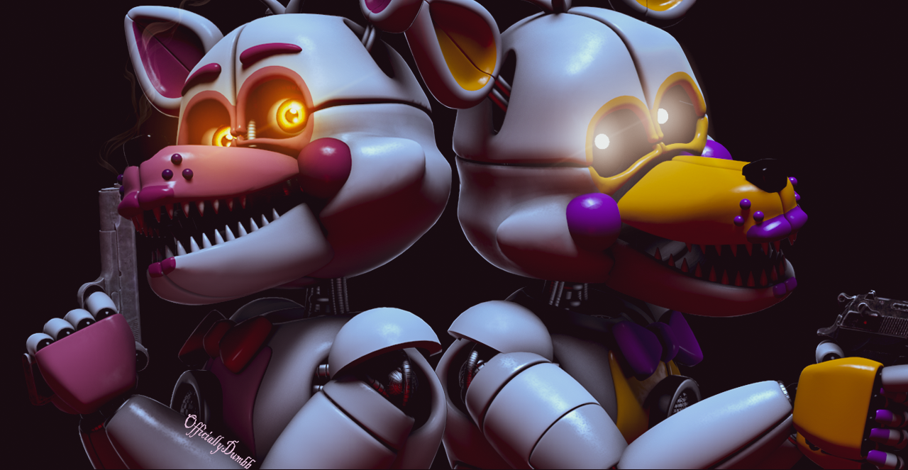 Funtime Foxy e Lolbit - Desenho de gugamitobr - Gartic